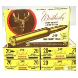 Lot, 90 pcs. new .240 Wby. Mag unprimed brass,