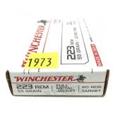Box of .223 REM 55-grain FMJ Winchester