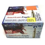 Box of .223 REM 55-grain FMJ Federal cartridges,