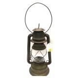 Early Simmons lantern with clear glass globe