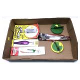Lot, assorted fishing items includes 3 assorted
