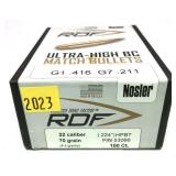 Box of .22 Cal. (.224") 70-grain HPBT Nosler