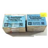 Lot: RWS Cartridges- 49 rounds of 7mm and 50