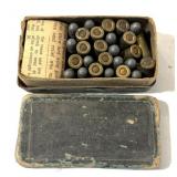 Vintage box of .32 S&W cartridges- 28 rounds
