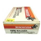 Box of 8mm Mauser 170-grain power-point (SP)