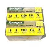 Lot: 2 Boxes of Remington 12 Ga. 3" 5 Shot High
