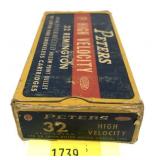 Vintage Box of .32 Rem. - 170 Gr. HP Peters