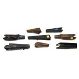 Lot, assorted synthetic and wooden handgun