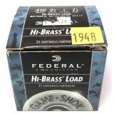 Box of .410 Ga. 2.5" No. 7.5 Federal Hi-Brass