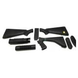 Lot, assorted synthetic Mossberg 500 stocks,