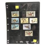 Lot, 8 assorted U.S. bird stamps