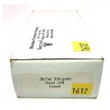 Box of .38 Cal. 330-grain lead postal SPG lube