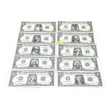 Lot: 10- Donald Trump Custom Dollar Bills (real
