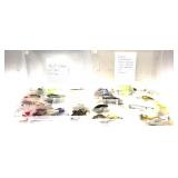 Lot, 2 plastic tackle cases: 1 with trout and