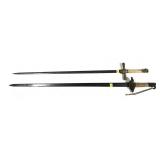 Lot, 2 swords, fraternal and US