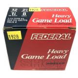 Box of 12 Ga. 2.75" No. 8 Federal heavy game
