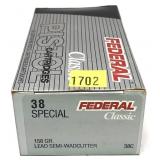 Box of .38 Spl. - 158 Gr. Lead Semi-Wadcutter
