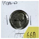 1938-D Jefferson nickel