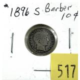 1896-S Barber dime