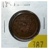 1851 U.S. Large cent
