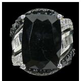 Sterling silver black and white statement cocktail