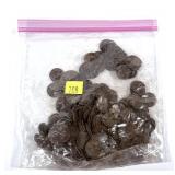 Lot, wheat cents, 234 pcs.