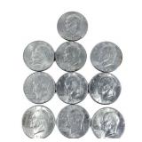 x10- Eisenhower dollars, mixed dates -x10 dollars-