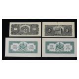 Lot, 4 assorted notes: Canada (Saint Lucia,