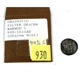 Ancient silver coin,  999-1031 AD