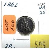 1883 Seated Liberty dime