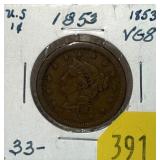 1853 U.S. Large cent