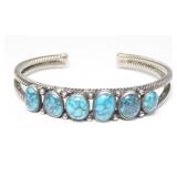 Sterling silver Southwestern turquoise cuff