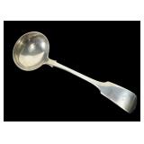 Coin silver ladle, .660 T. oz.