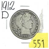 1912-D Barber half dollar