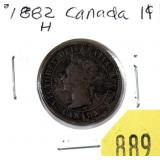 1882-H Canadian penny