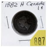 1882-H Canadian penny