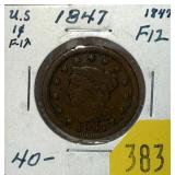 1847 U.S. Large cent
