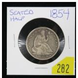 1854 Seated Liberty half dollar