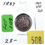 1887 Seated Liberty dime