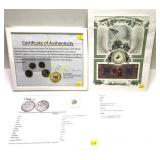 Lot, coins and currency, 31 pcs.