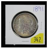 1891 Morgan dollar