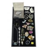 Lot, vintage fashion jewelry and watch, including