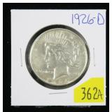1926-D Peace dollar, BU