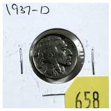 1937-D Buffalo nickel