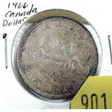 1966 Canadian silver dollar