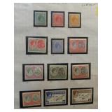 St. Kitts-Nevis 79-90 MH on homemade album page,