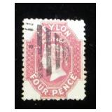 Ceylon 50 used, CV $130