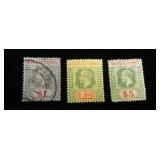 Straits Settlements 165, 167 used: 166 MH, CV $122