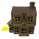 Bank Building, Cast Iron, 3" high