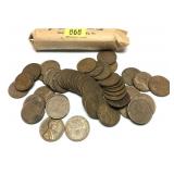 Roll of wheat cents